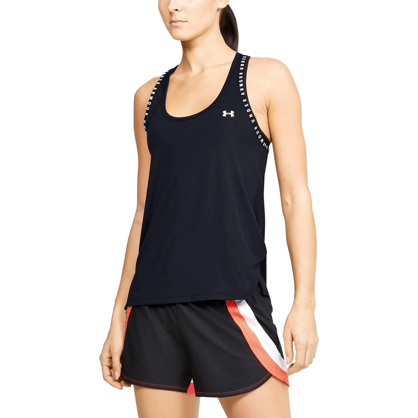Under Armour Womens/Ladies Knockout Tank Top (Black/White) 6 Under Armour Womens/Ladies Knockout Tank Top (Black/White) - Image 4