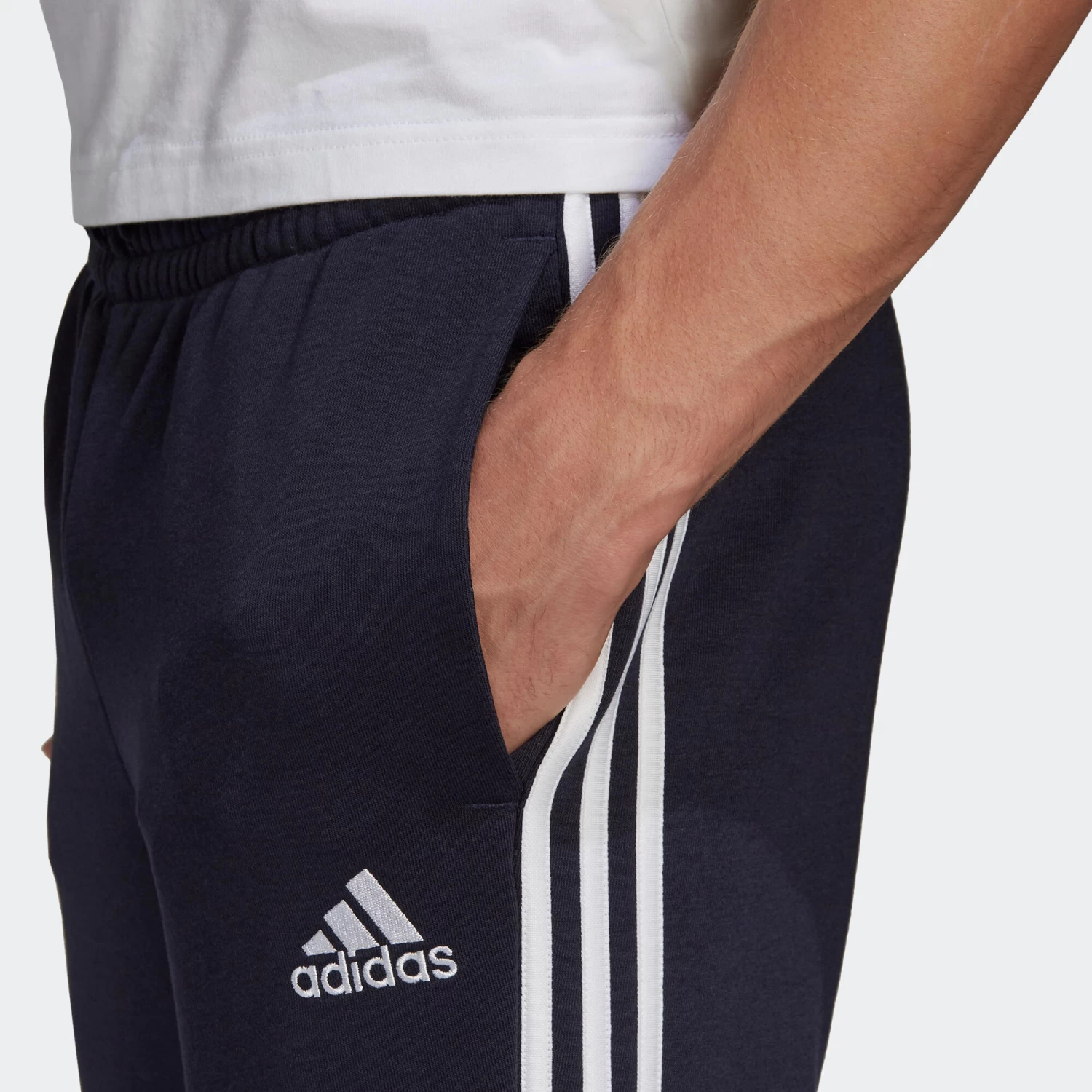 ADIDAS Men's Fitness Synthetic Straight-Cut Jogging Bottoms 6 ADIDAS Men's Fitness Synthetic Straight-Cut Jogging Bottoms - Image 4