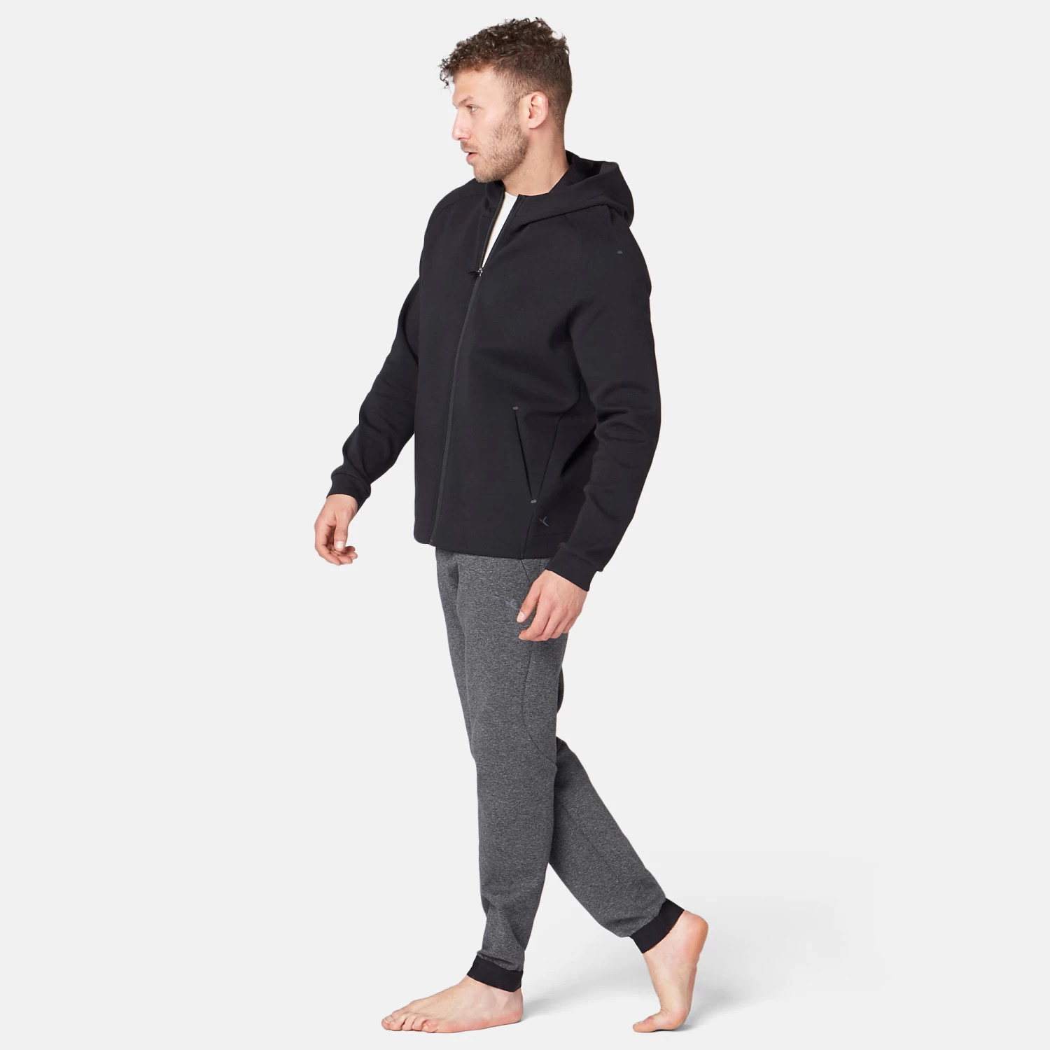 Men's Zip-Up Fitness Hoodie 500 4 Men's Zip-Up Fitness Hoodie 500 - Image 2