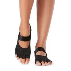 Fitness-Mad Womens/Ladies Mia Gala Half Toe Socks (Black) -Fitness Equipment Store k0f7ba12632fbf777945c65939610f8da