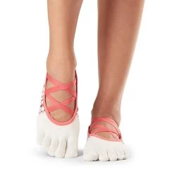 Fitness-Mad Womens/Ladies Elle Country Toe Socks (White/Pink) -Fitness Equipment Store k1112d85e2160a89a3b3038a3cf3975c0