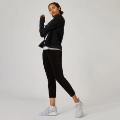 Women's Fitness 7/8 Jogging Bottoms 520 -Fitness Equipment Store k2183328574c9124c123df079b5b48bec