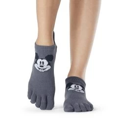 Fitness-Mad Womens/Ladies Mickey Mouse Disney Toe Socks (Grey/White/Black) -Fitness Equipment Store k21d3fcbd0ad3edf0d3e49a02b0893683