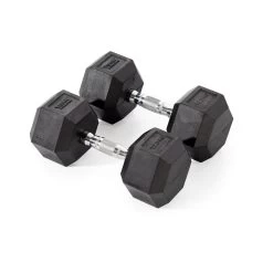 York Fitness Rubber Hex Dumbbells 2 X 12.5kg