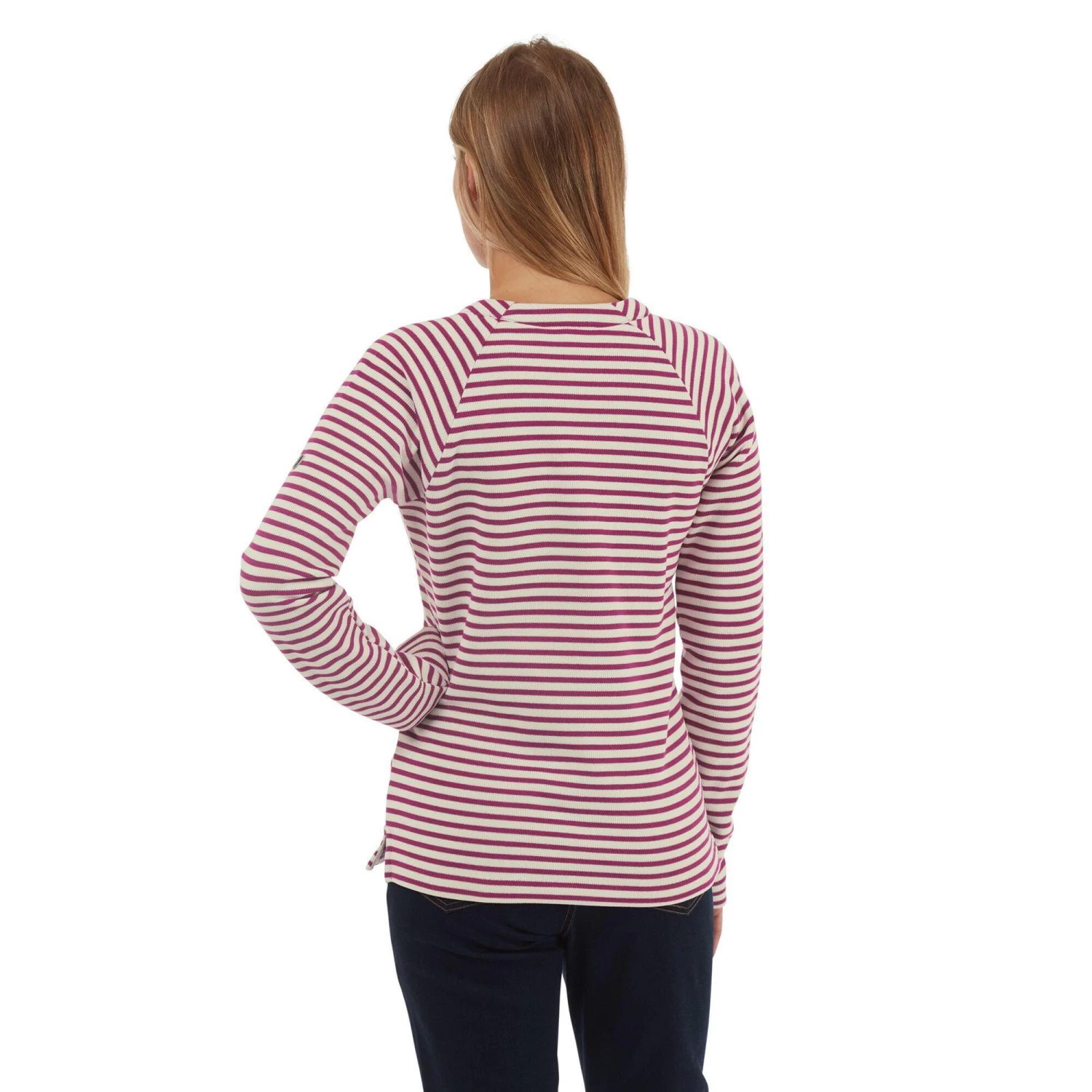 Craghoppers Womens/Ladies Neela Striped Sweatshirt (Navy) 10 Craghoppers Womens/Ladies Neela Striped Sweatshirt (Navy) - Image 8