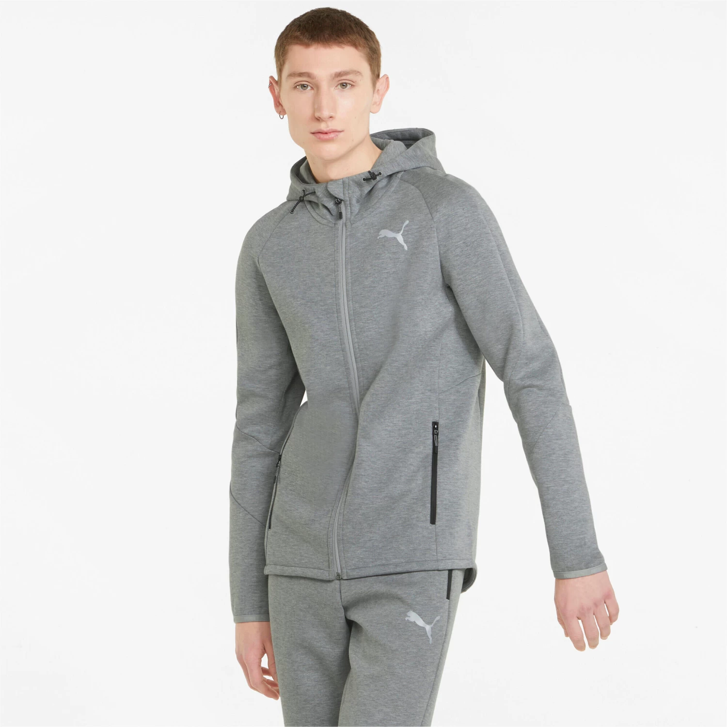 PUMA Mens Evostripe Full-Zip Hoodie Hooded Top 3 PUMA Mens Evostripe Full-Zip Hoodie Hooded Top
