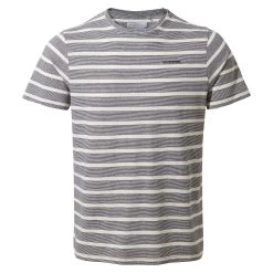 Craghoppers Mens Sten Stripe NosiBotanical ShortSleeved TShirt (Navy)
