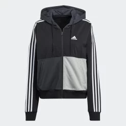 ADIDAS Women's Low-Impact Fitness Hooded Tracksuit Top Colour Block 13 ADIDAS Women's Low-Impact Fitness Hooded Tracksuit Top Colour Block -Fitness Equipment Store k47807d5fa49aaf68d69b6fc73a2dc141