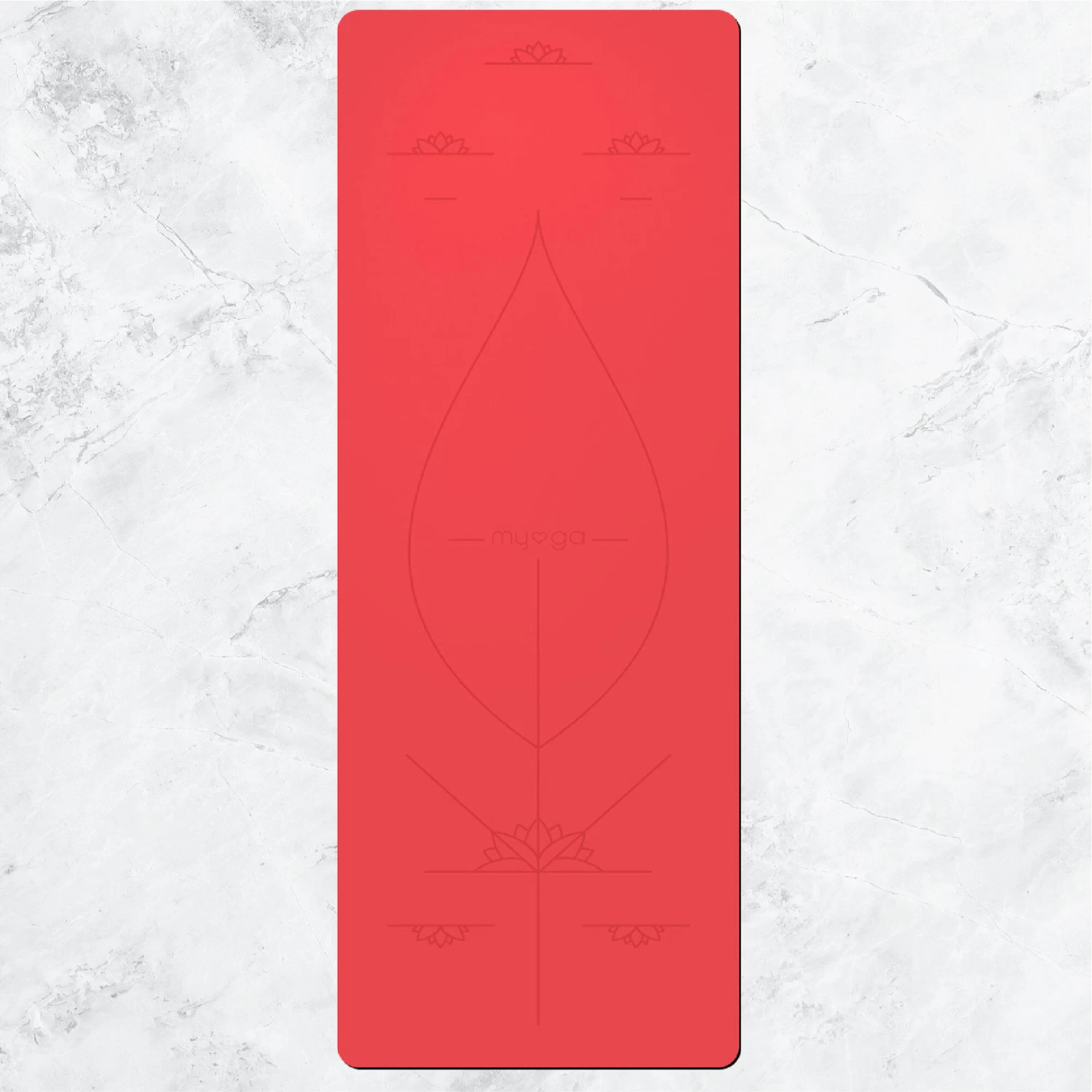 Myga Extra Large Red Alignment Yoga Mat 5 Myga Extra Large Red Alignment Yoga Mat - Image 3