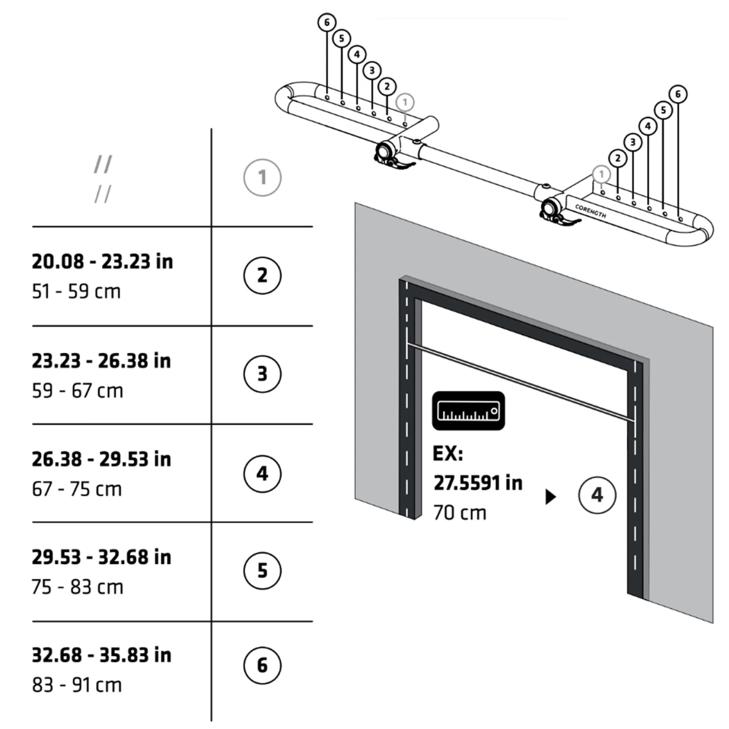 CORENGTH Doorway Pull-Up Bar - No Screws 7 CORENGTH Doorway Pull-Up Bar - No Screws - Image 5