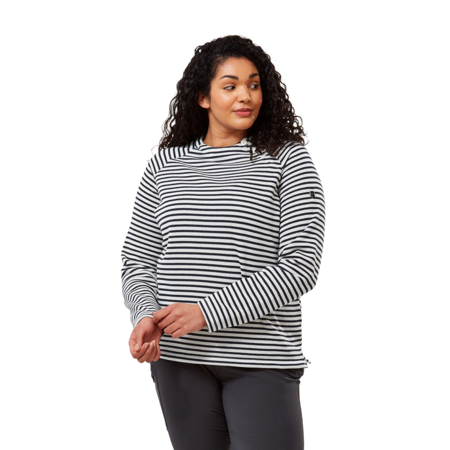 Craghoppers Womens/Ladies Neela Striped Sweatshirt (Navy) 6 Craghoppers Womens/Ladies Neela Striped Sweatshirt (Navy) - Image 4