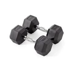 York Fitness Rubber Hex Dumbbells 2 X 10kg