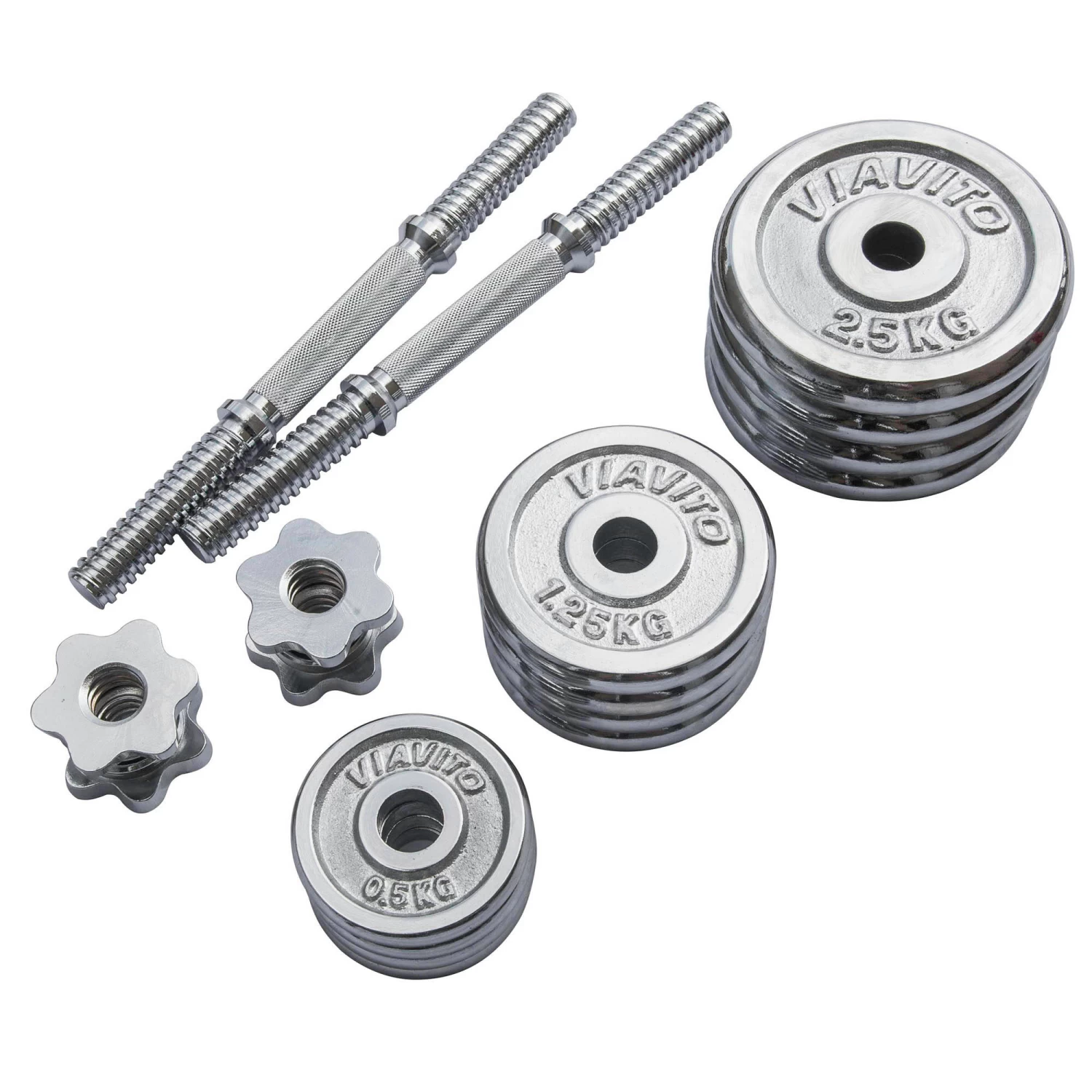 Viavito 20kg Chrome Dumbbell Set 5 Viavito 20kg Chrome Dumbbell Set - Image 3