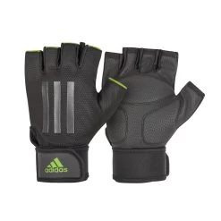 Adidas Half Finger Weight Lifting Gym Gloves, Green
