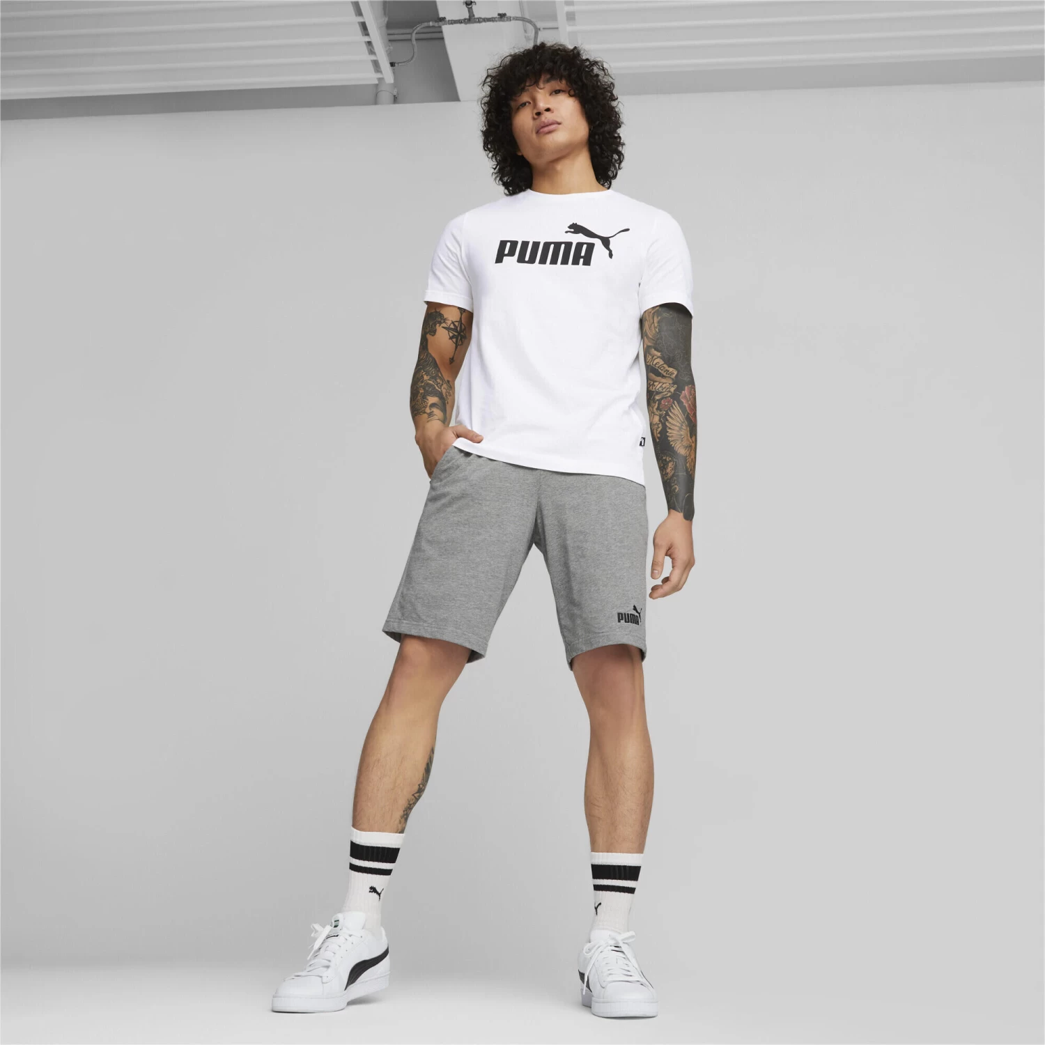 PUMA Mens Essentials Logo Tee T-Shirt 7 PUMA Mens Essentials Logo Tee T-Shirt - Image 5