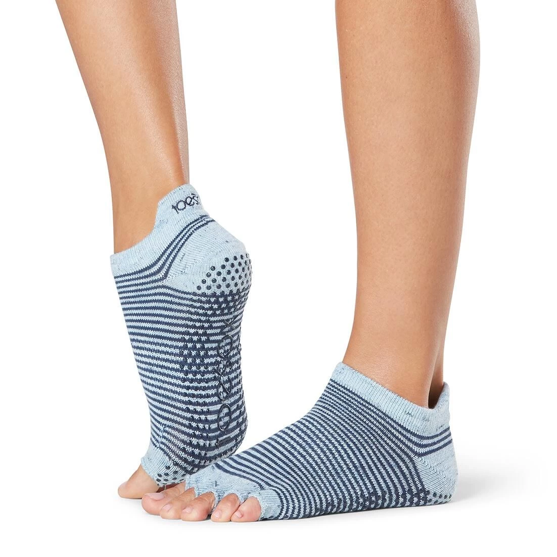 Fitness-Mad Womens/Ladies Bluebell Half Toe Socks (Light Blue/Navy) 3 Fitness-Mad Womens/Ladies Bluebell Half Toe Socks (Light Blue/Navy)