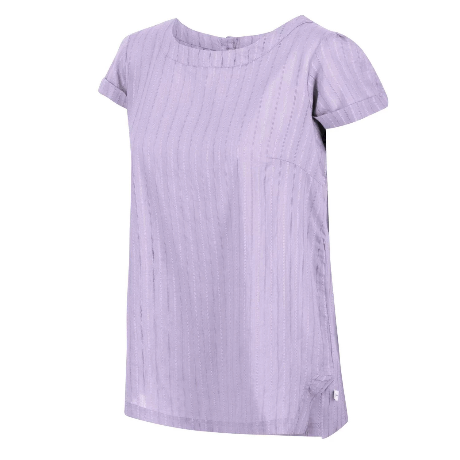 Regatta Womens/Ladies Jaelynn Dobby Cotton TShirt (Pastel Lilac) 5 Regatta Womens/Ladies Jaelynn Dobby Cotton TShirt (Pastel Lilac) - Image 3
