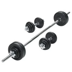 York 50kg Barbell & Dumbbell Cast Iron Weights Set