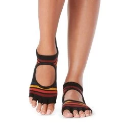 Fitness-Mad Womens/Ladies Bellarina Nostalgic Half Toe Socks (Black/Orange/Red) -Fitness Equipment Store k81910bf985648d7c1d7edf7cb296076d