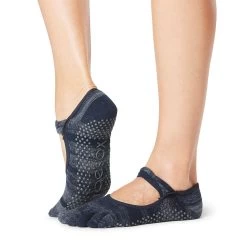 Fitness-Mad Womens/Ladies Mia Zodiac Toe Socks (Navy Blue/Grey)