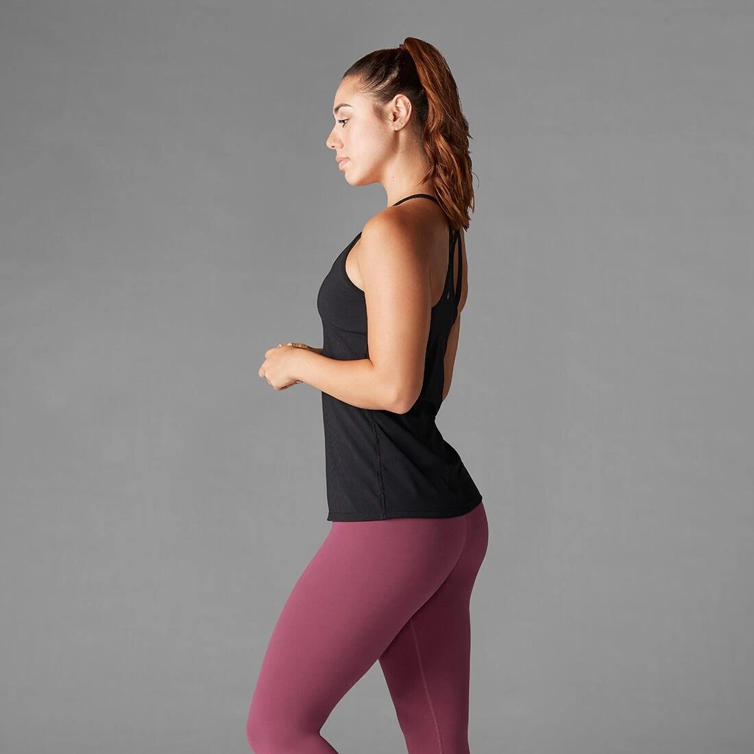 Fitness-Mad Womens/Ladies Ribbed Tank Top (Ebony) 5 Fitness-Mad Womens/Ladies Ribbed Tank Top (Ebony) - Image 3