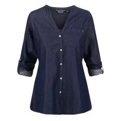 Regatta Womens/Ladies Malaya Denim Look Lightweight LongSleeved Shirt (Chambray)
