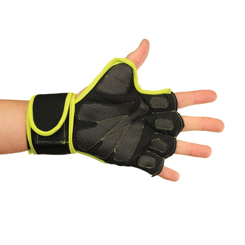 Fitness-Mad Mens Weightlifting Gloves (Black/Green) 4 Fitness-Mad Mens Weightlifting Gloves (Black/Green) - Image 2