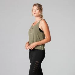 Fitness-Mad Womens/Ladies Laser Cut Tank Top (Black) -Fitness Equipment Store k92d1c0106a1deb673fbe42e61784f707