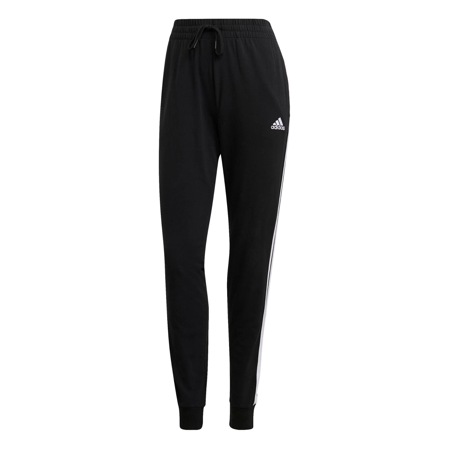 ADIDAS Women's Cotton-Rich Fitted Jogging Fitness Bottoms 3 Stripes 8 ADIDAS Women's Cotton-Rich Fitted Jogging Fitness Bottoms 3 Stripes - Image 6