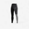 ADIDAS Women's Low-Impact Fitness Leggings - Black/Grey Colour Block