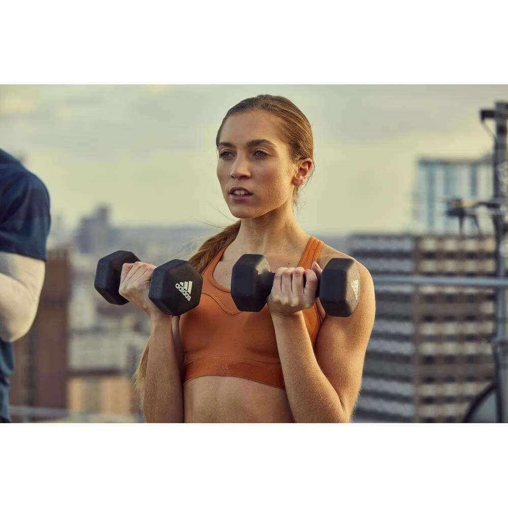 Adidas 4kg Neoprene Hex Dumbbells 6 Adidas 4kg Neoprene Hex Dumbbells - Image 4