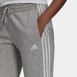 ADIDAS Women's Cotton-Rich Fitted Jogging Fitness Bottoms - Grey -Fitness Equipment Store k9d3efecf861a3b980d09d8585588ae37