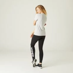 ADIDAS Women's Short-Sleeved Fitted Crew Neck Cotton Fitness T-Shirt 3 Stripes -Fitness Equipment Store ka6bd65f2024d263a9177eb6d10ea74fd