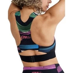 Craft Womens/Ladies CTM Distance Sports Crop Top (Multicoloured/Roxo) -Fitness Equipment Store kaf37a01dec07a9af33aa1e20afb86152