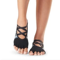 Fitness-Mad Womens/Ladies Elle Duet Half Toe Socks (Black/Grey/White) -Fitness Equipment Store kb61de31c712439216f6bf1d5b3158b19