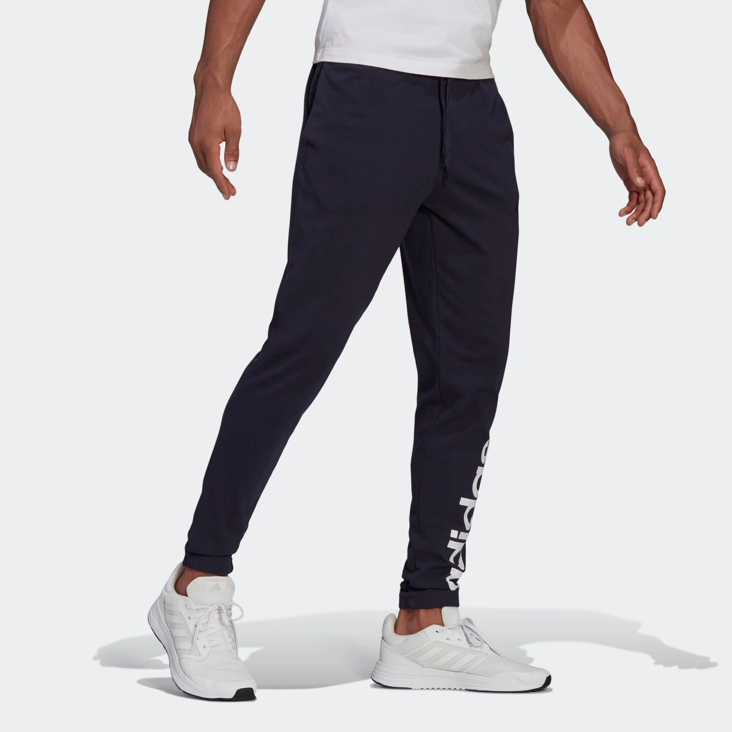ADIDAS Men's Fitness Majority Cotton Straight-Cut Jogging Bottoms 4 ADIDAS Men's Fitness Majority Cotton Straight-Cut Jogging Bottoms - Image 2
