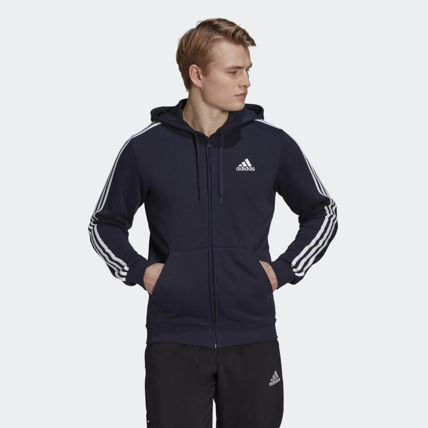 ADIDAS Essentials French Terry 3-Stripes Full 3 ADIDAS Essentials French Terry 3-Stripes Full