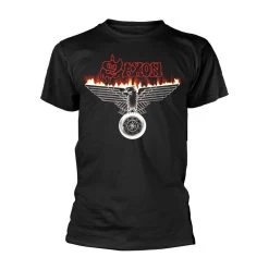 Saxon Unisex Adult Wheels Of Steel TShirt (Black)