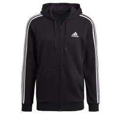 ADIDAS Men's Straight-Cut Crew Neck Zipped Hoodie With Pocket 3 Stripes -Fitness Equipment Store kc3aa41c6f82cbe34c65bbe39764d6985