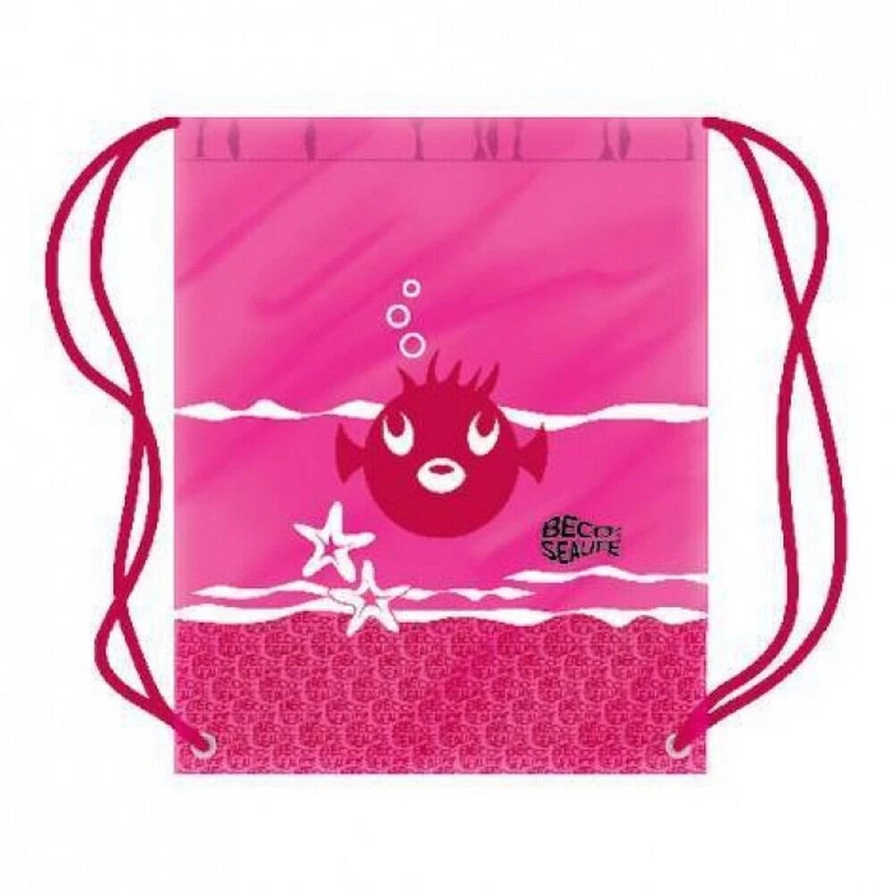 BeCo Sealife Drawstring Bag (Pink/White) 3 BeCo Sealife Drawstring Bag (Pink/White)
