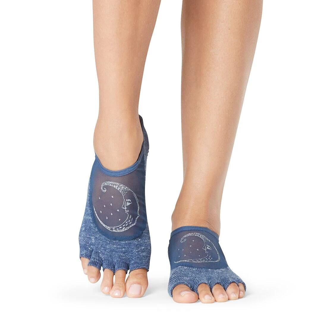 Fitness-Mad Womens/Ladies Luna Starpower Half Toe Socks (Blue) 4 Fitness-Mad Womens/Ladies Luna Starpower Half Toe Socks (Blue) - Image 2