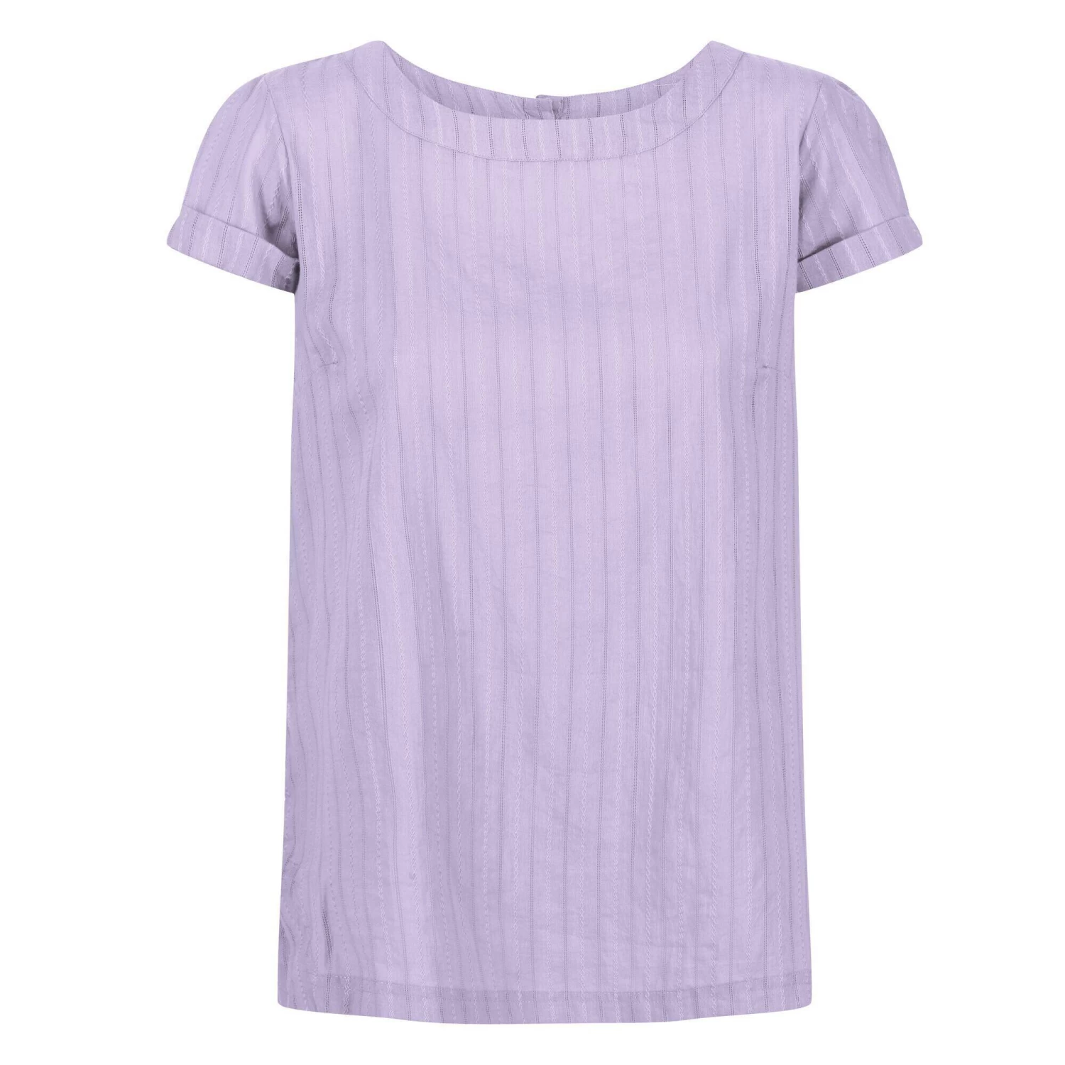 Regatta Womens/Ladies Jaelynn Dobby Cotton TShirt (Pastel Lilac) 3 Regatta Womens/Ladies Jaelynn Dobby Cotton TShirt (Pastel Lilac)