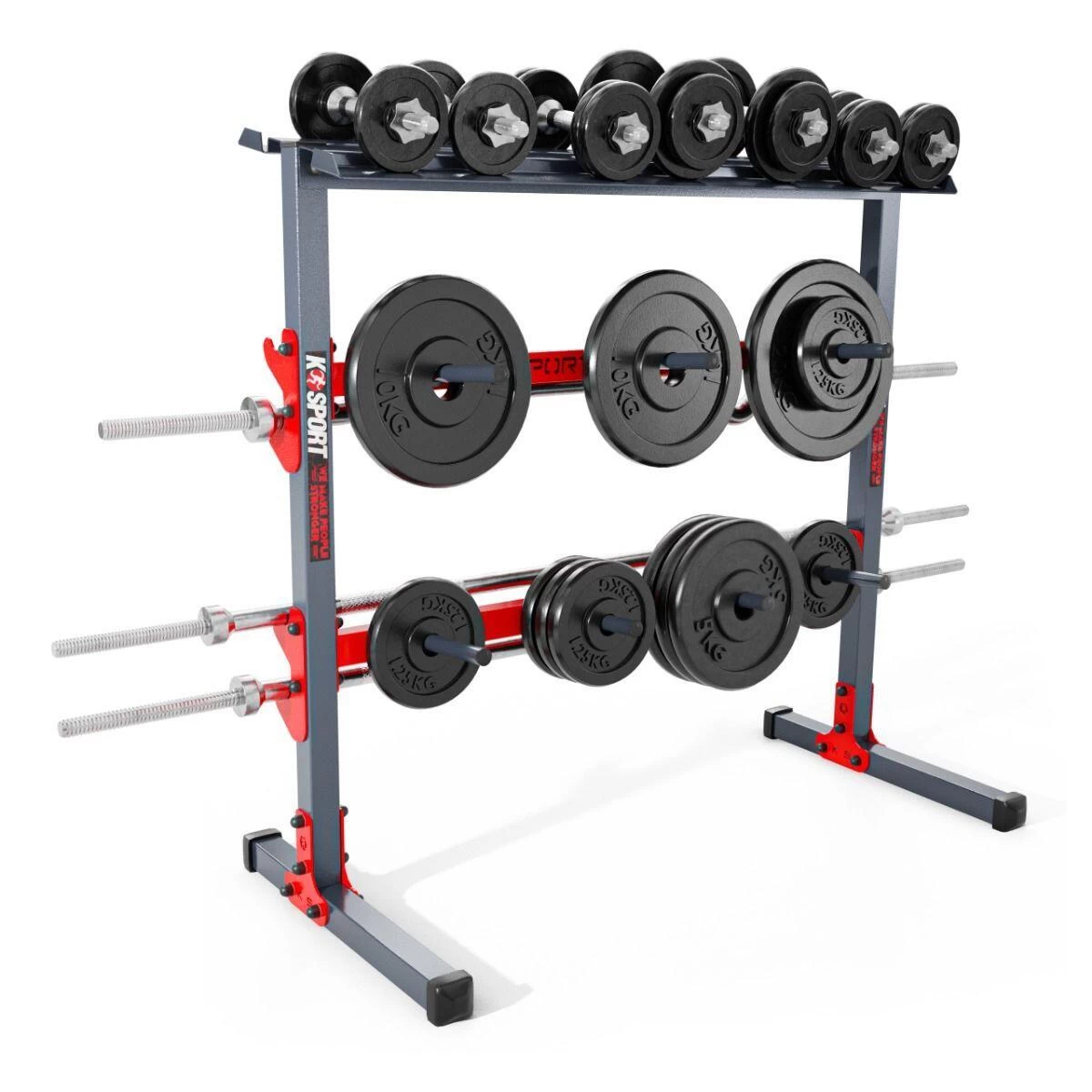WEIGHT LIFTING STORAGE RACK FOR WEIGHT PLATES DUMBBELLS BARBELLS 4 WEIGHT LIFTING STORAGE RACK FOR WEIGHT PLATES DUMBBELLS BARBELLS - Image 2