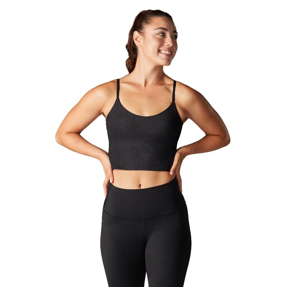 Fitness-Mad Womens/Ladies Python Print Sports Bra (Ebony) 3 Fitness-Mad Womens/Ladies Python Print Sports Bra (Ebony)