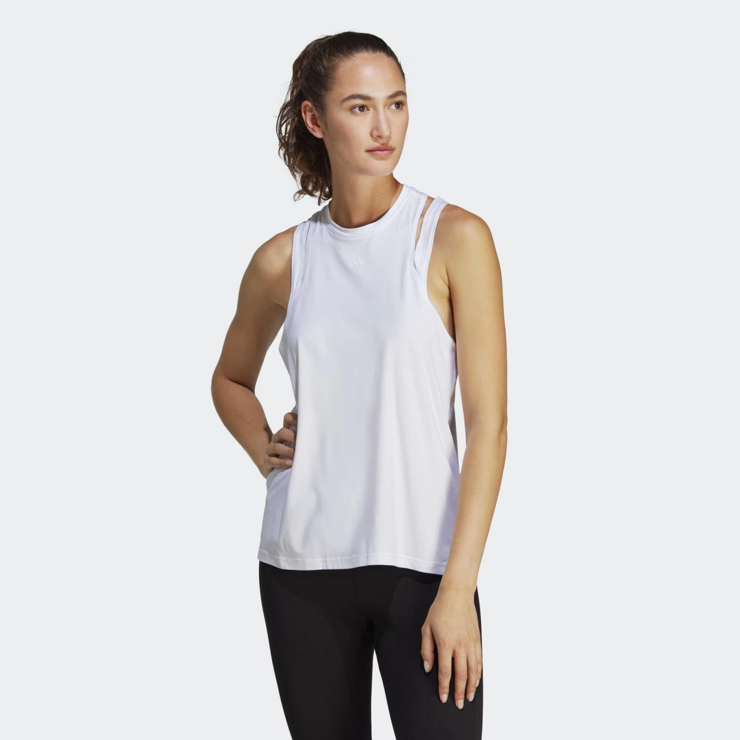 ADIDAS AEROREADY Train Essentials 3 Bar Logo Tank Top 8 ADIDAS AEROREADY Train Essentials 3 Bar Logo Tank Top - Image 6
