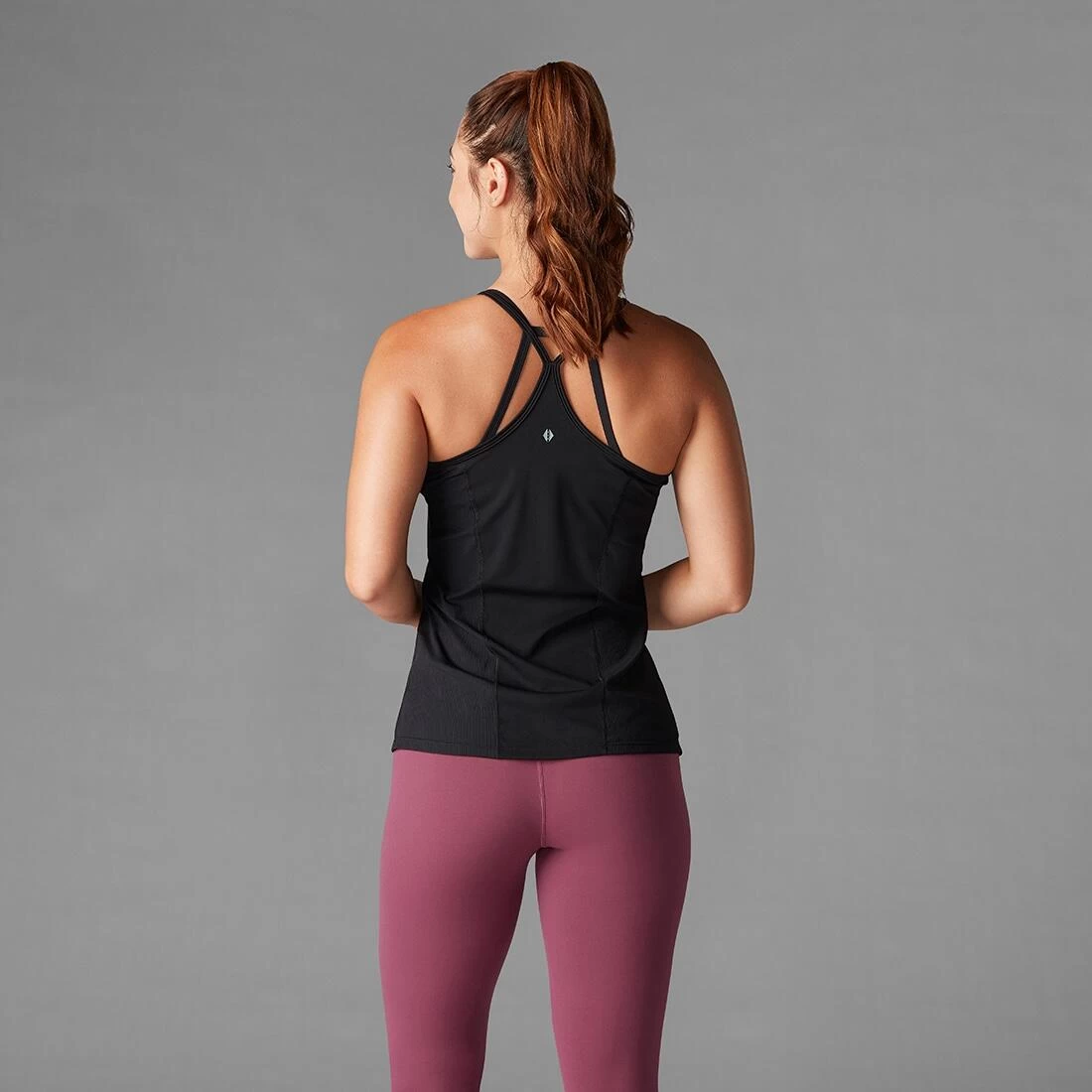 Fitness-Mad Womens/Ladies Ribbed Tank Top (Ebony) 4 Fitness-Mad Womens/Ladies Ribbed Tank Top (Ebony) - Image 2