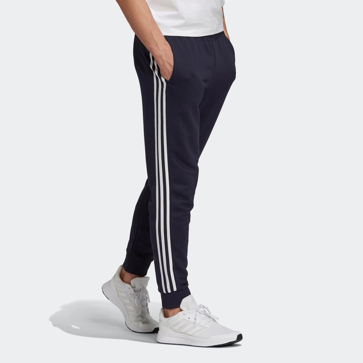 ADIDAS Men's Fitness Synthetic Straight-Cut Jogging Bottoms 4 ADIDAS Men's Fitness Synthetic Straight-Cut Jogging Bottoms - Image 2