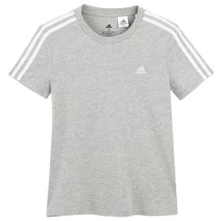 ADIDAS Women's Short-Sleeved Fitted Crew Neck Cotton Fitness T-Shirt 3 Stripes -Fitness Equipment Store kfeb73c4f3124e8f9e78a43a96539d1e4